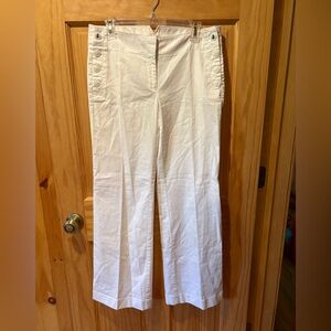 Marisa Trouser Pants, wide-leg "sailor" style with button details NWT women’s 6